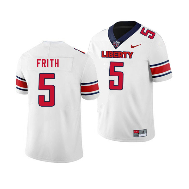 Men-Youth #5 Noah Frith Liberty Flames 2023 College Football Jerseys Stitched-White